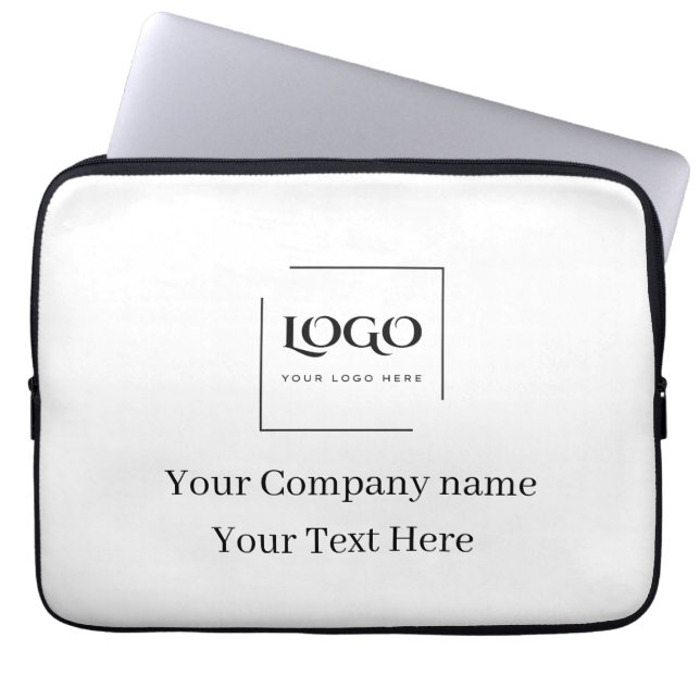 Elegant custom your logo template laptop sleeve (Front)