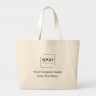 Elegant custom your logo template large tote bag