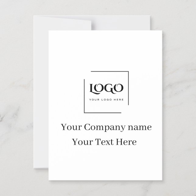 Elegant custom your logo template magnetic invitation (Front)