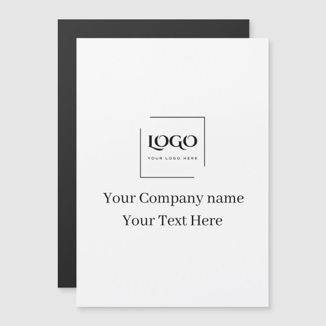 Elegant custom your logo template magnetic invitation (Front/Back)