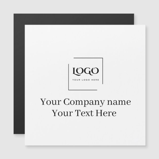 Elegant custom your logo template magnetic invitation (Front/Back)