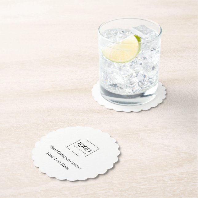 Elegant custom your logo template paper coaster (Insitu)