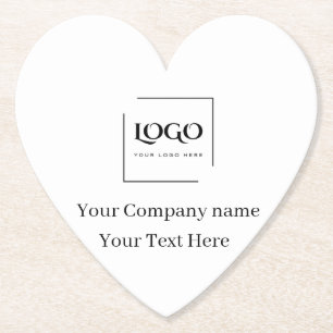Elegant custom your logo template paper coaster