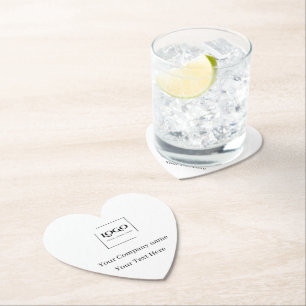 Elegant custom your logo template paper coaster