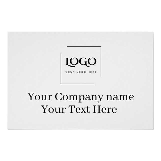 Elegant custom your logo template poster (Front)