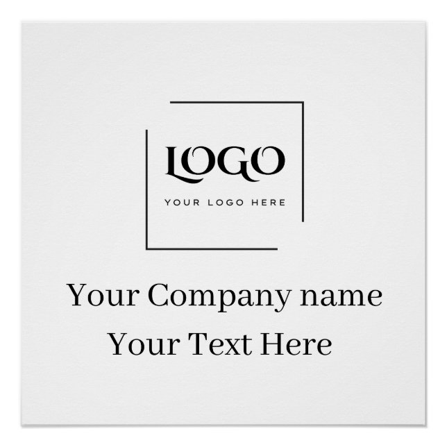 Elegant custom your logo template poster (Front)