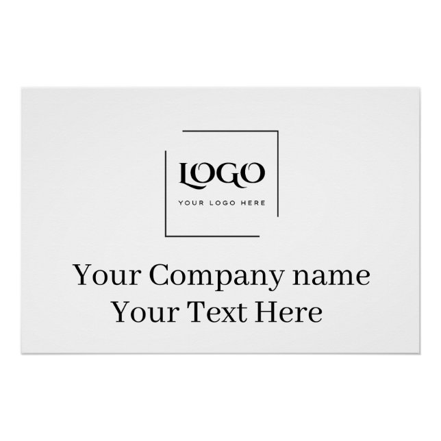 Elegant custom your logo template poster (Front)