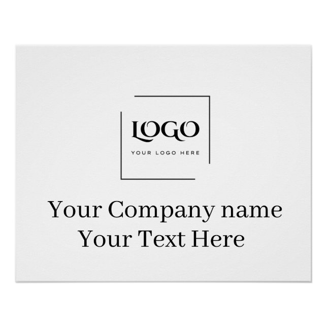 Elegant custom your logo template poster (Front)