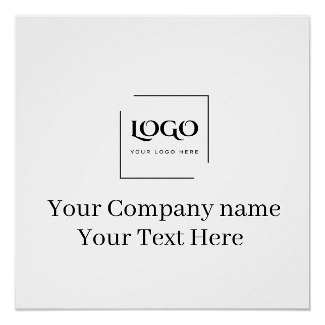 Elegant custom your logo template poster (Front)