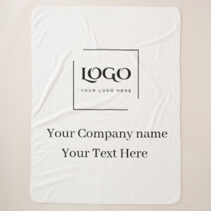 Elegant custom your logo template sherpa blanket