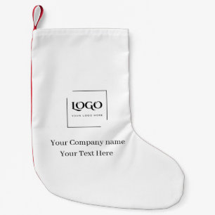 Elegant custom your logo template small christmas stocking
