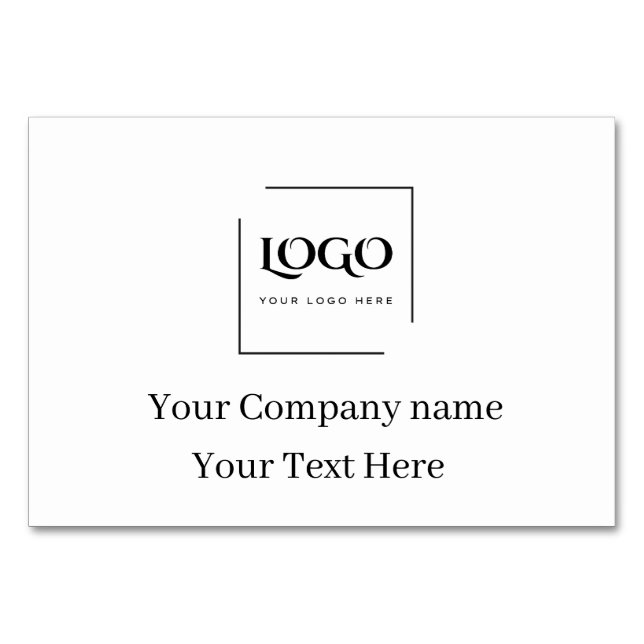 Elegant custom your logo template table number (Front)