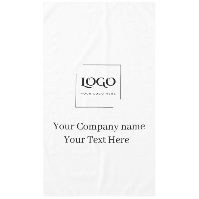 Elegant custom your logo template tablecloth (Front)