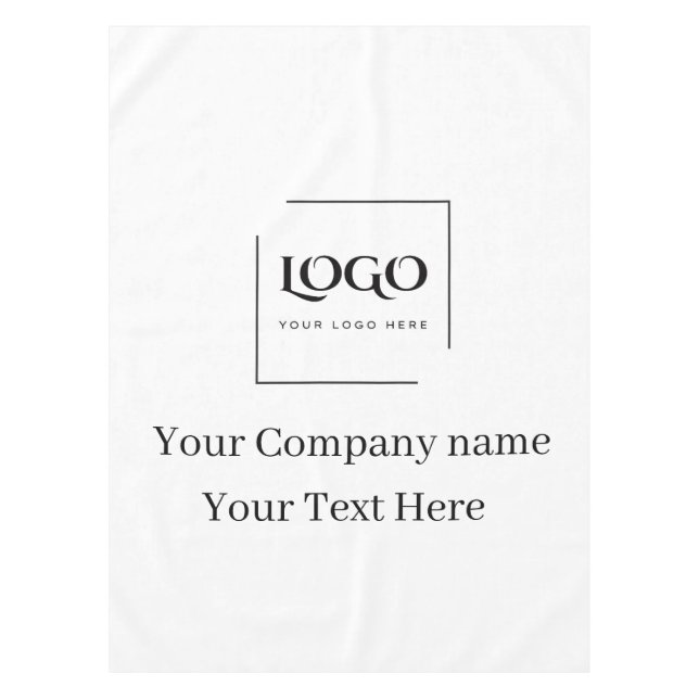 Elegant custom your logo template tablecloth (Front)