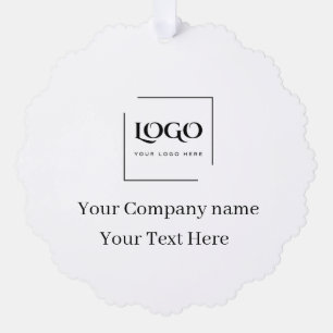 Elegant custom your logo template tree decoration card