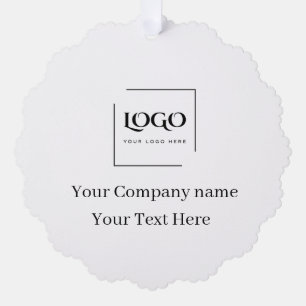 Elegant custom your logo template tree decoration card