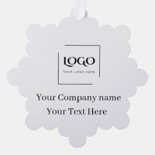 Elegant custom your logo template tree decoration card
