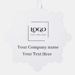 Elegant custom your logo template tree decoration card