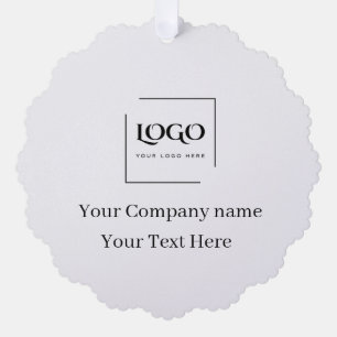 Elegant custom your logo template tree decoration card