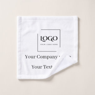 Elegant custom your logo template wash cloth