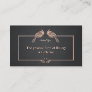 Elegant Customer Thank You Referral Card