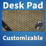 Elegant Customisable Black Gold Monogrammed Desk Mat<br><div class="desc">Our Elegant Customisable Black Gold Monogrammed Desk Pad is perfect for anyone who wants to add a touch of style to their home, office, or school. Our design features an art deco style with black and gold accents that will elevate any space. With the option to customise your initials, this...</div>