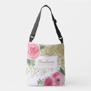 Elegant Customisable Boho Roses Bag