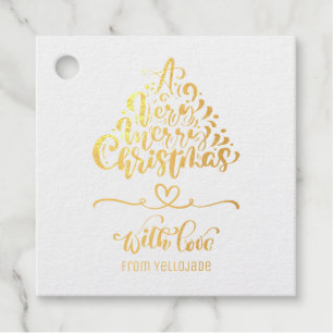 Elegant Customisable Christmas Seasons Greetings F Favour Tags