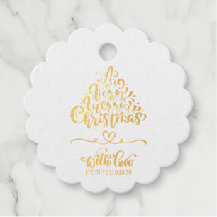 Elegant Customisable Christmas Seasons Greetings F Favour Tags