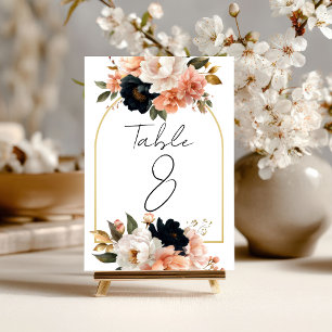 Elegant Customisable Floral Table Number Cards