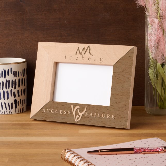 Elegant Customisable Iceberg Artwork Etched Frames (Left)