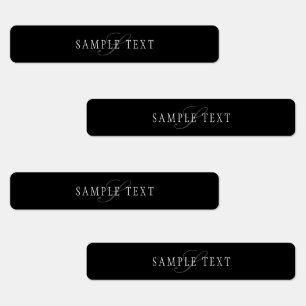 Elegant Customisable Monogram   Black Grey White