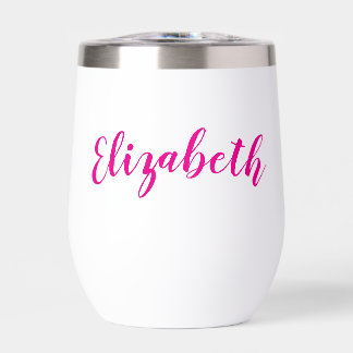Elegant Customisable Name Stemless Wine Glass