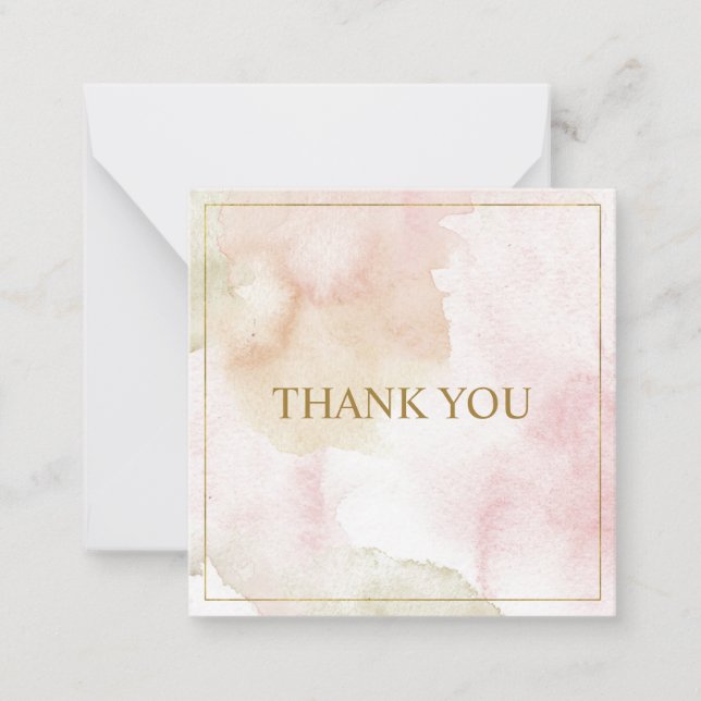 Elegant customisable pastel "Thank you" Card (Front)