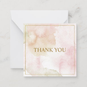 Elegant customisable pastel "Thank you" Card