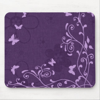 Elegant Customisable Purple Butterfly Mouse Mat