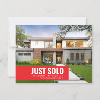 Elegant Customisable Real Estate - JUST SOLD Postcard