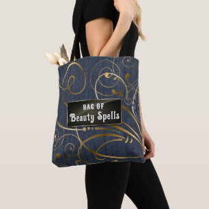 Elegant Customisable Text Flourish Tote Bag