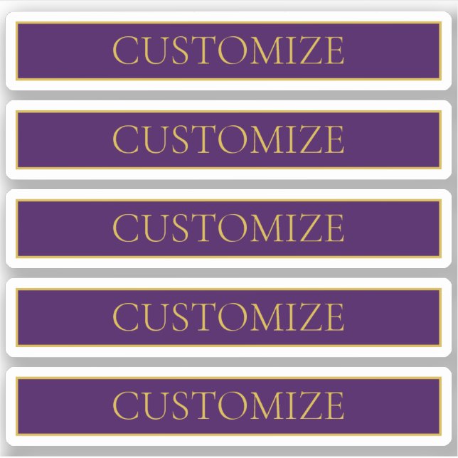 Elegant Customisable Text | Gold & Deep Purple (Front)