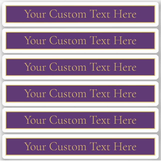 Elegant Customisable Text | Gold & Deep Purple (Front)