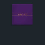 Elegant Customisable Text | Gold & Deep Purple Canvas Print<br><div class="desc">Elegant customisable lettering,  edit design as you like!</div>