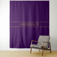 Elegant Customisable Text | Gold & Deep Purple