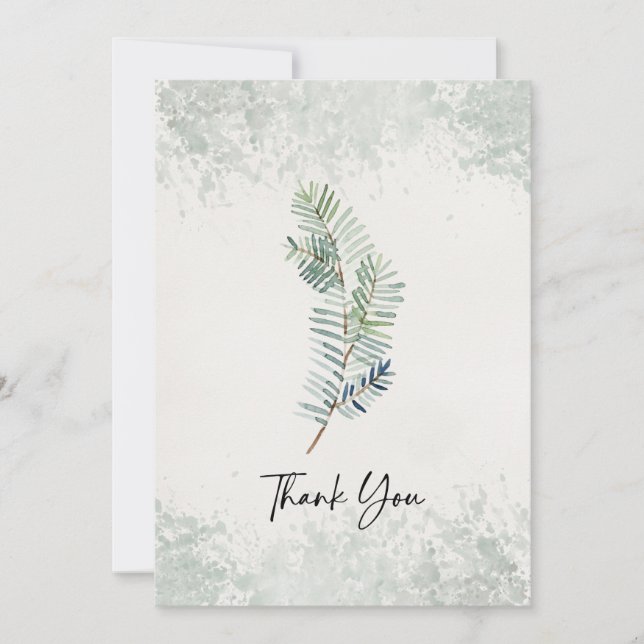 Elegant Customisable Thank You Stationery Card (Front)