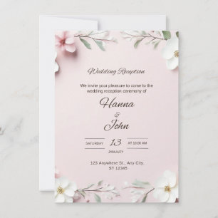 Elegant Customisable Wedding Invitation