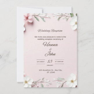 Elegant Customisable Wedding Invitation