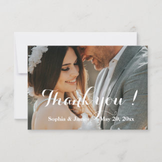 Elegant customisable Wedding Thank You Card
