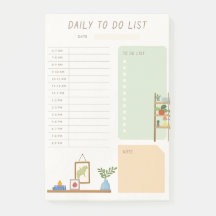 Elegant customised daily to do list Post-It Notes