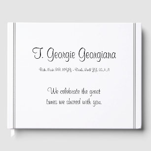 Elegant & Customised Memories Guestbook