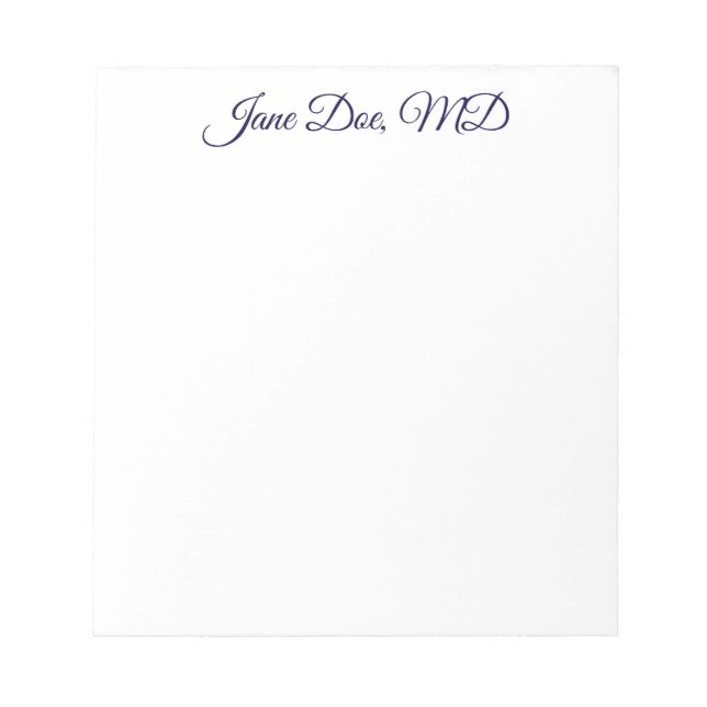 Elegant customised professional name notepad (Front)