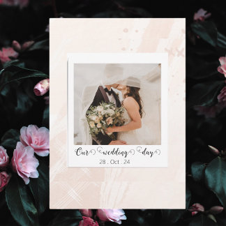 Elegant Customised Wedding Photo Announcement